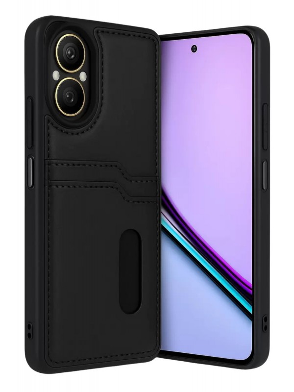 Realme 12 Lite Kılıf Sara Kartvizitli Deri - Siyah&hellip;