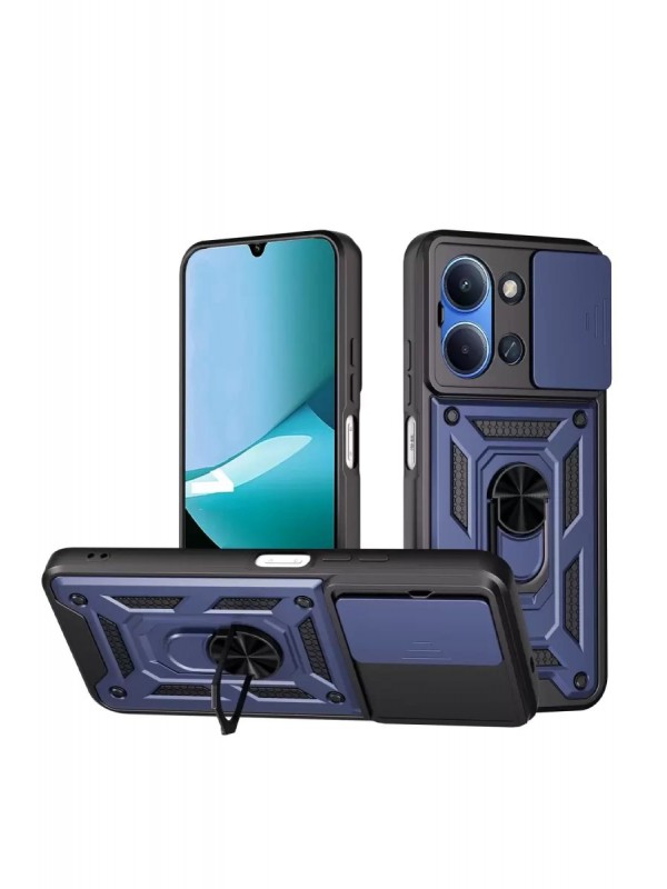 Yüzüklü Redmi 15C 4G Pars Lens Silikon - Lacivert&hellip;