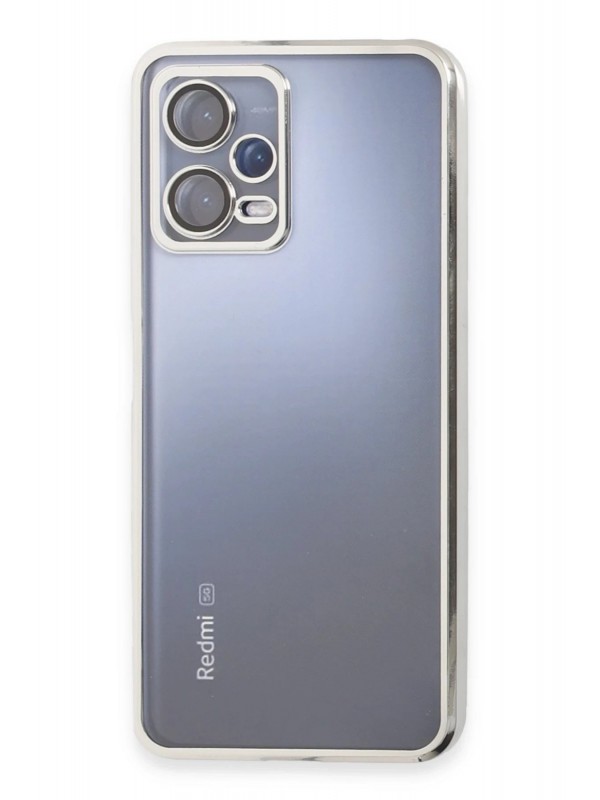 Gümüş Redmi Note 12 Pro 5G Kılıf Lensli Silikon -&hellip;