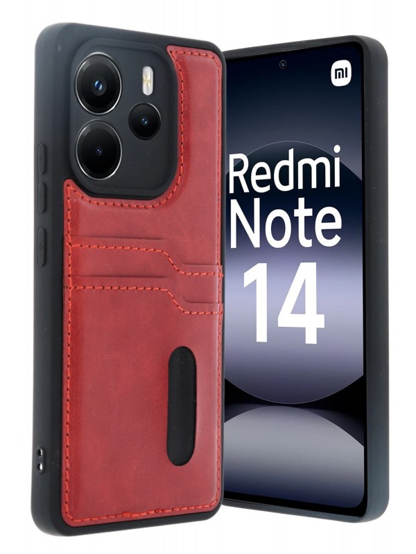 Redmi Note 14 4G Kılıf Sara Kartvizitli Deri - Kırmızı… Redmi Note 14 4G Kılıf Sara Kartvizitli Deri - Kırmızı…