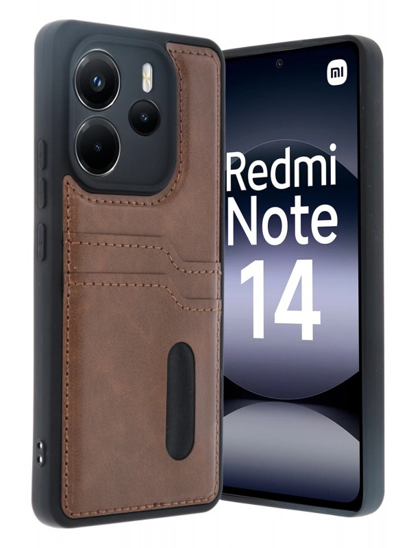 Redmi Note 14 4G Kılıf Sara Kartvizitli Deri - Taba&hellip;