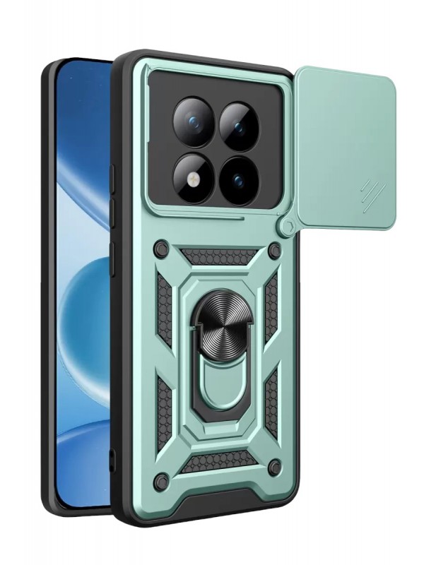 Yüzüklü Redmi Note 15 Pro 5G Pars Lens Silikon - Yeşil&hellip;