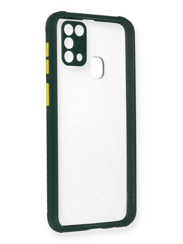 Samsung Galaxy M31 Kılıf Miami Şeffaf Silikon - Koyu&hellip;