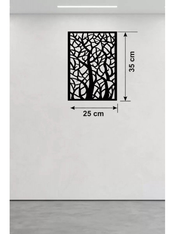 Soyut Ağaç Dalları Ahşap Duvar Tablosu - 25x35 Lazer&hellip;