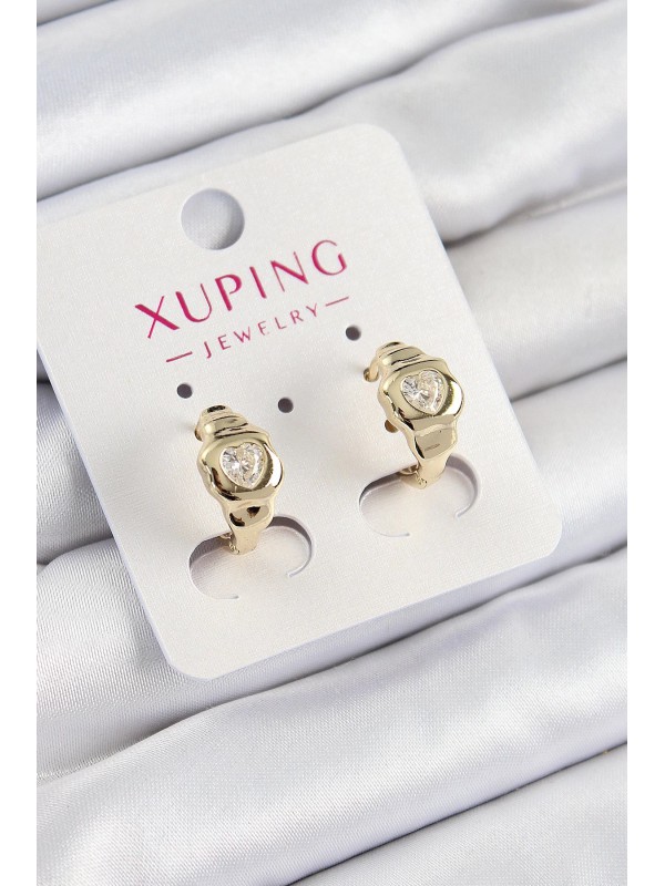 Kadın Küpe Taşlı Kalp Xuping Zirkon Gold Renk&hellip;