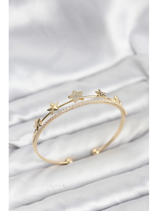 Kadın Bileklik Yıldız Gold Renk Pirinç&hellip;