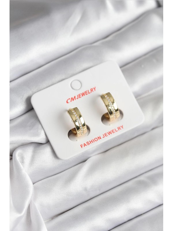 Altın Kaplama Kadın Küpe Taşlı Zirkon Halka&hellip;