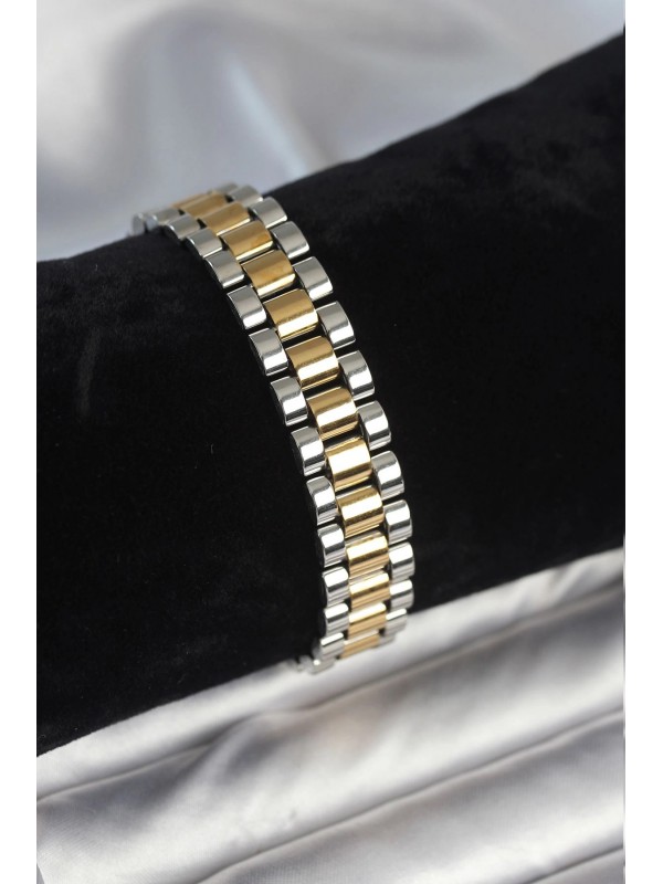 Çelik Gümüş Erkek Bileklik 316L Gold Ve Renk 12 Mm&hellip;