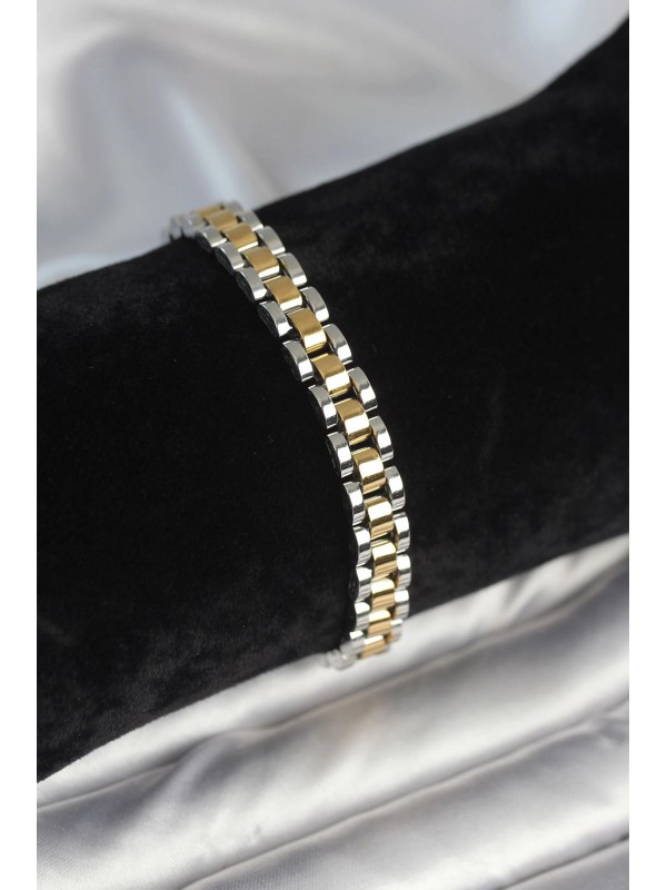 Çelik Gümüş Erkek Bileklik 316L Gold Ve Renk 7 Mm&hellip;
