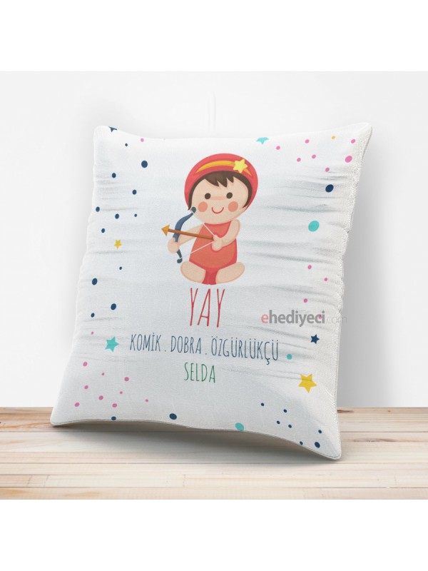 Kişiye Özel Yay Burcu Temalı Yastık Kılıfı&hellip;