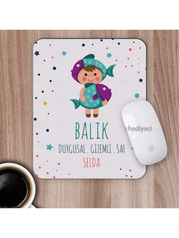 Kişiye Özel Balık Burcu Tasarımlı Mousepad&hellip;