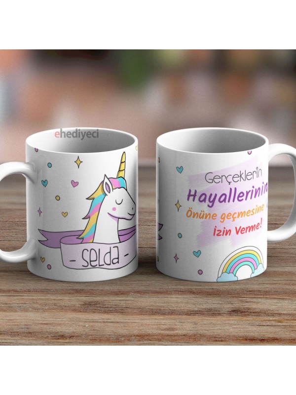 Kişiye Özel Kupa Sevimli Unicorn Motto Beyaz -02… Kişiye Özel Kupa Sevimli Unicorn Motto Beyaz -02…