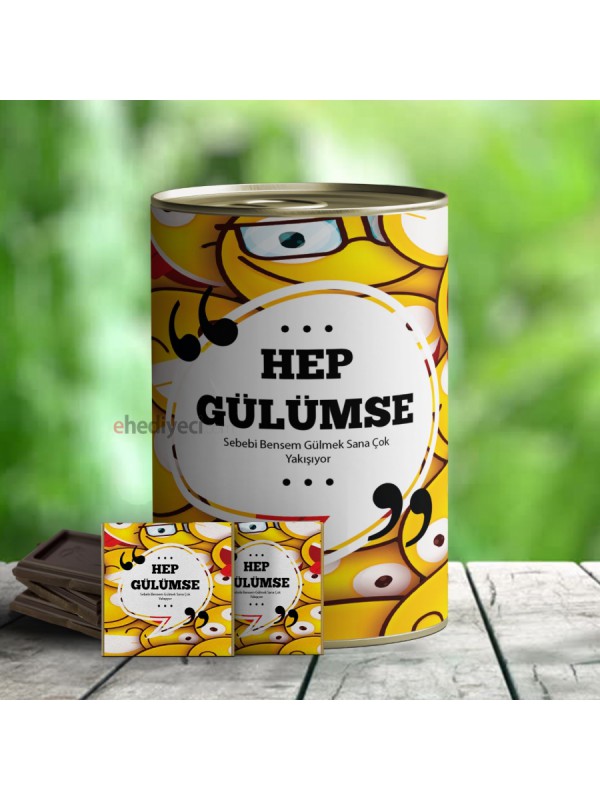 Hediye Hep Gülümse Çikolata Konservesi&hellip;