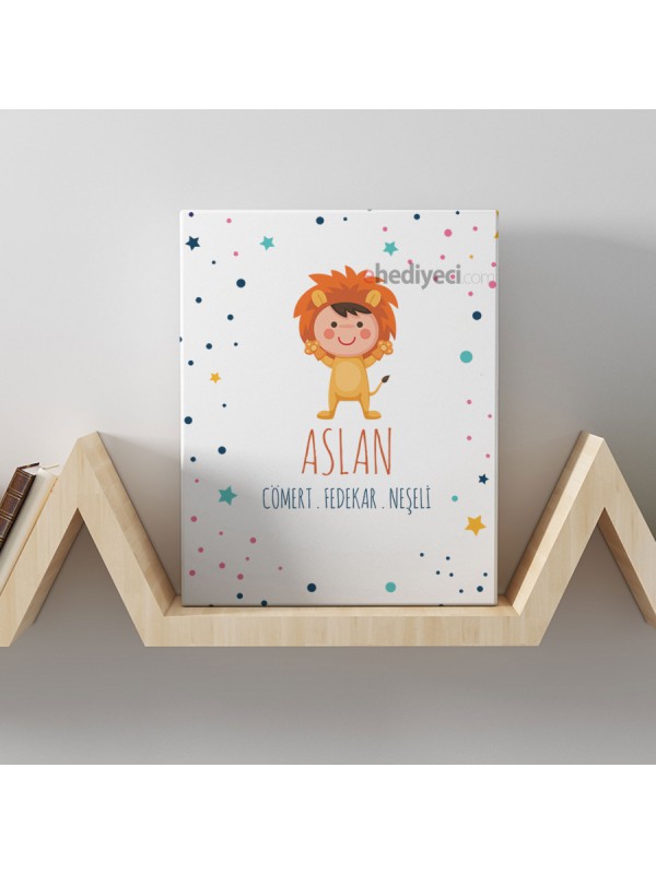 Özel Tasarım Aslan Burcuna Kanvas Tablo&hellip;