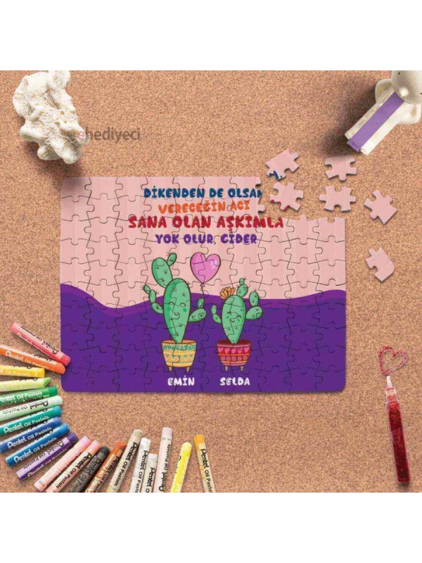 Kişiye Özel Romantik Tasarımlı Puzzle -P9&hellip;