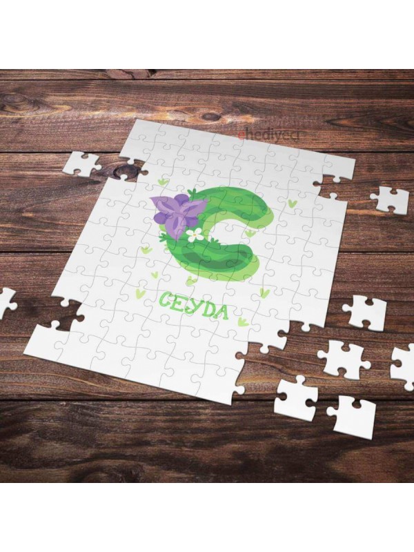 Kişiye Özel C Harfi Tasarımlı Puzzle&hellip;