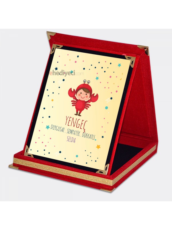 Kişiye Özel Yengeç Burcu Temalı Plaket… Kişiye Özel Yengeç Burcu Temalı Plaket…