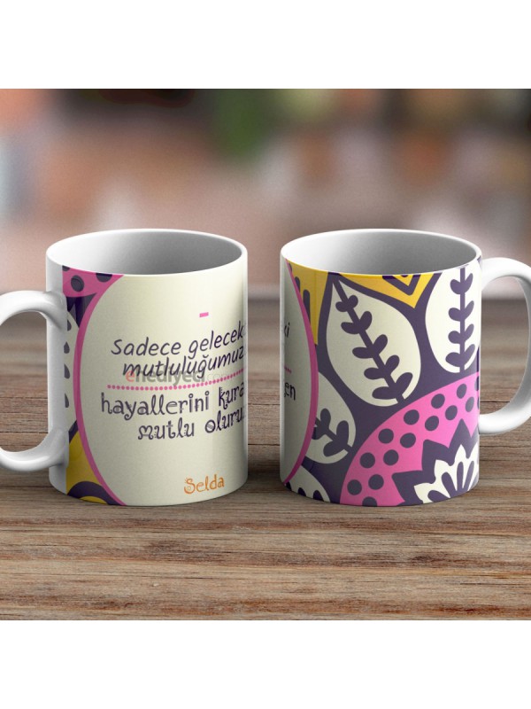 Kişiye Özel Kupa İsim Yazılı Beyaz Motto - 05&hellip;