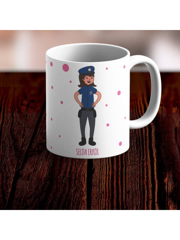 Kişiye Özel Kupa Bayan Polis Bardak -2… Kişiye Özel Kupa Bayan Polis Bardak -2…