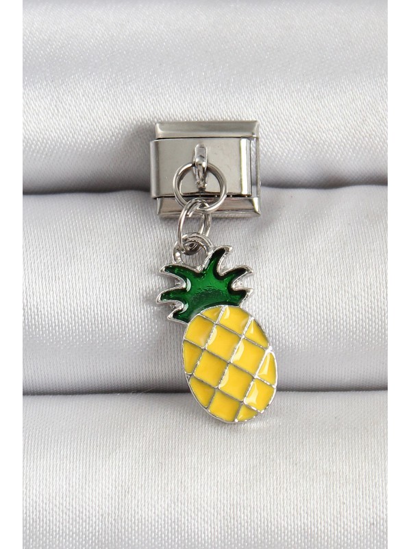 Çelik Gümüş 316L Renk Ananas Nomination Charm&hellip;
