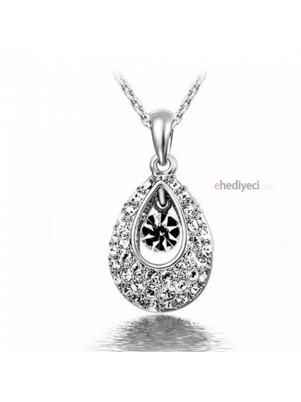 SWAROVSKİ TAŞLI DAMLA MODELLİ 2017 MODA KOLYE&hellip;
