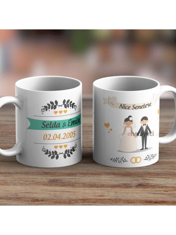 Kişiye Özel Kupa Nice Seneler Beyaz - 611… Kişiye Özel Kupa Nice Seneler Beyaz - 611…