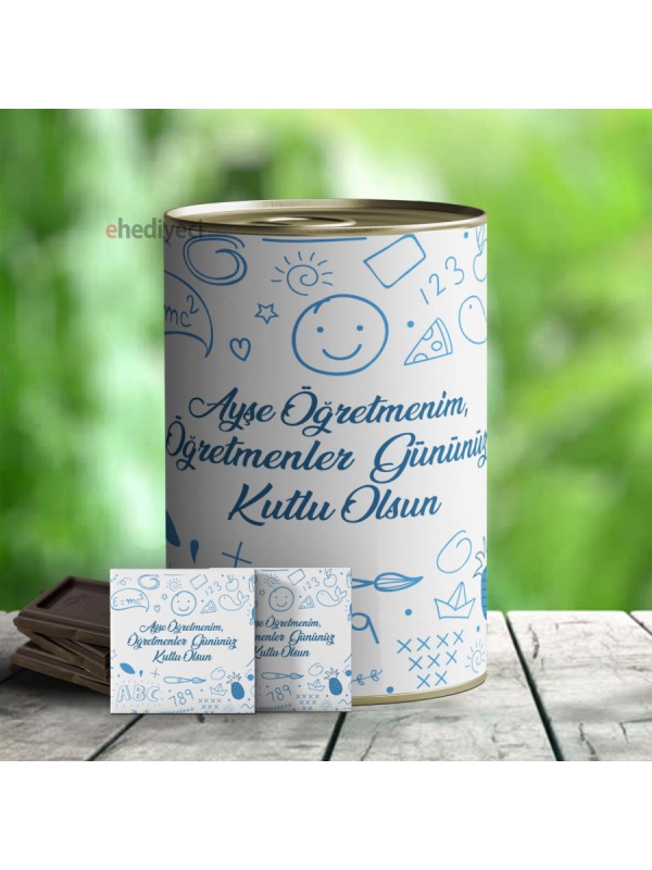 Hediye İsim Yazılı Öğretmene Çikolata Konservesi&hellip;