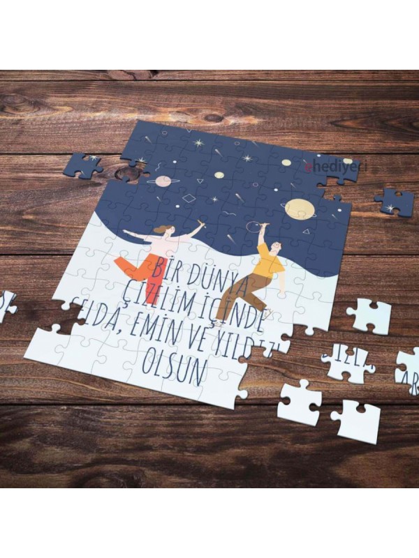 Kişiye Özel Romantik Tasarımlı Puzzle -P31&hellip;