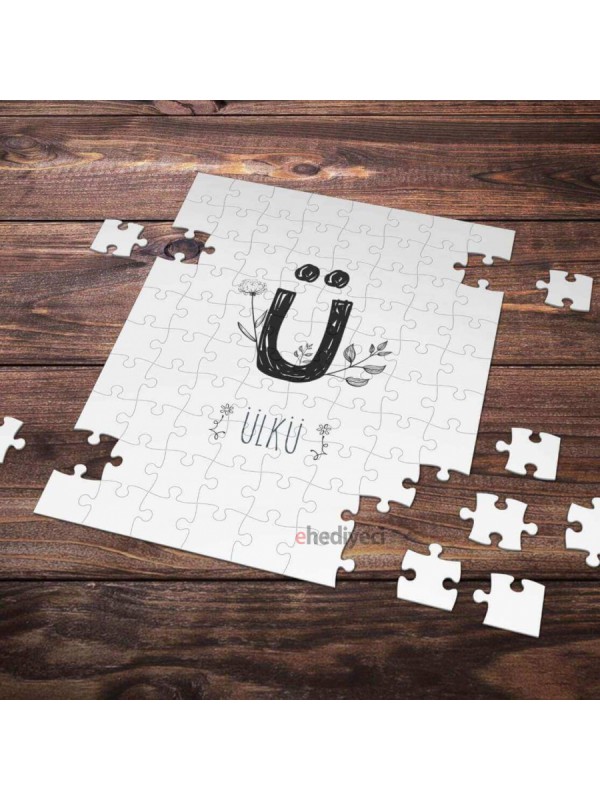 Kişiye Özel Ü Harfi Tasarımlı Puzzle&hellip;