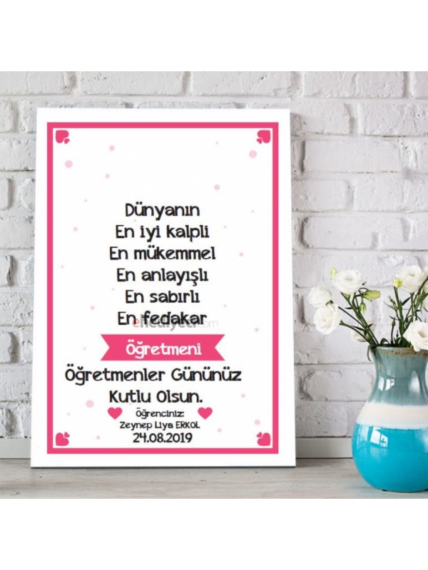 Kişiye Özel Günü Hediyesi Öğretmenler Kanvas Tablo… Kişiye Özel Günü Hediyesi Öğretmenler Kanvas Tablo…