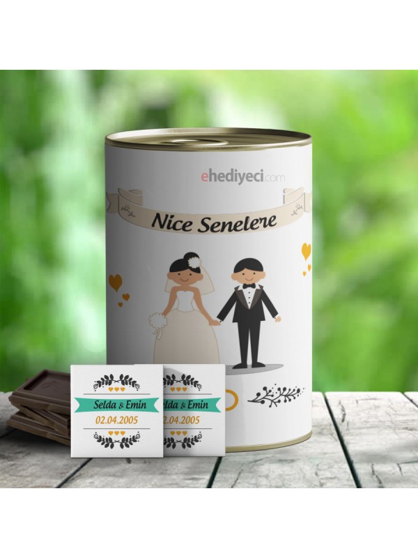 Kişiye Özel Nice Senelere Temalı Çikolata Konservesi&hellip;