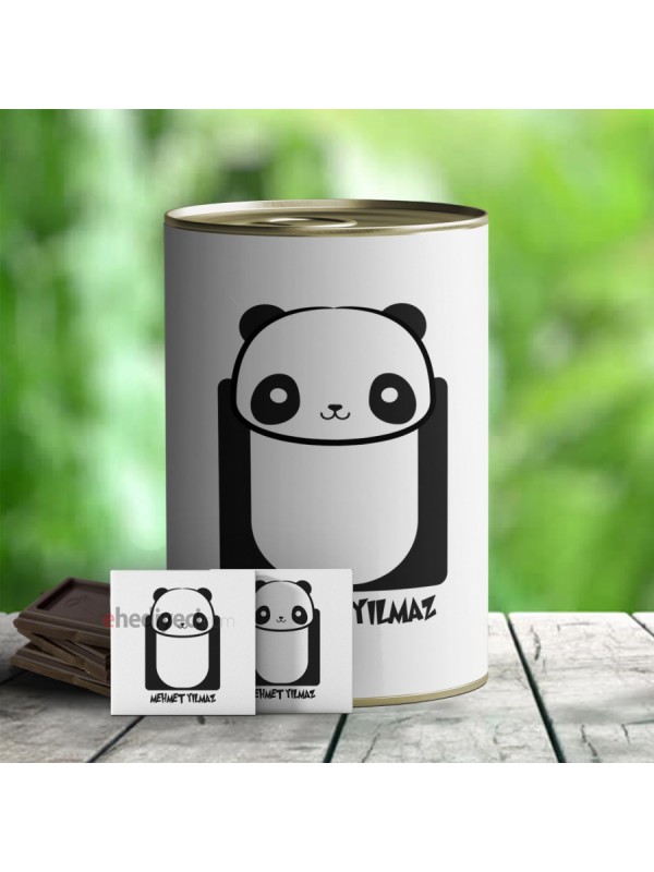 Kişiye Özel Hediye Panda Temalı Çikolata Konservesi… Kişiye Özel Hediye Panda Temalı Çikolata Konservesi…