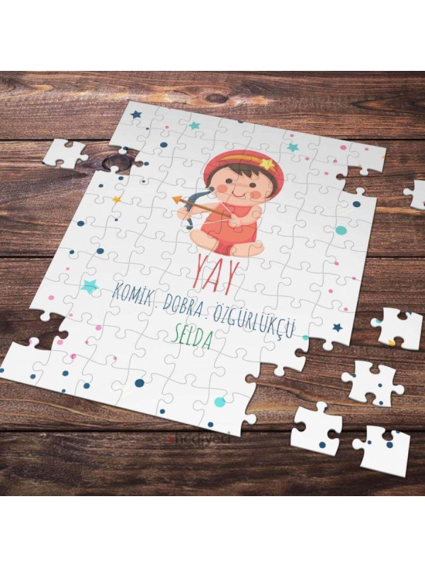 Kişiye Özel Yay Burcu Tasarımlı Puzzle… Kişiye Özel Yay Burcu Tasarımlı Puzzle…