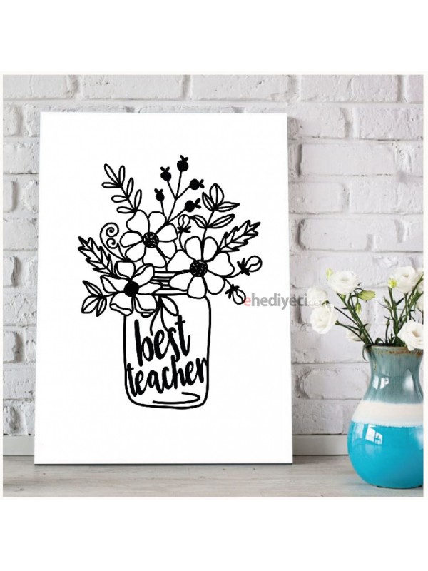 Best Teacher Tasarımlı Kanvas Tablo -S81&hellip;