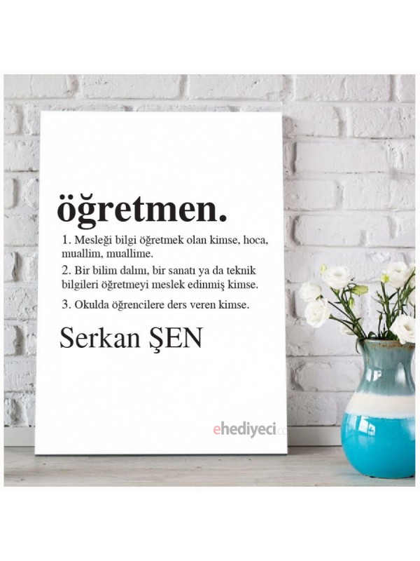 Kişiye Özel Öğretmen Sözlük Kanvas Tablo&hellip;