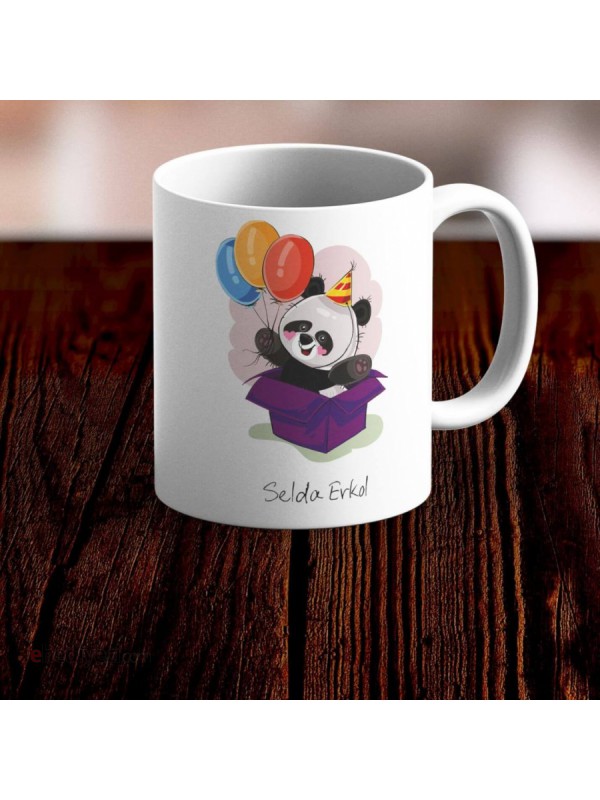 Kişiye Özel Kupa Sevimli Panda Temalı Bardak -2&hellip;