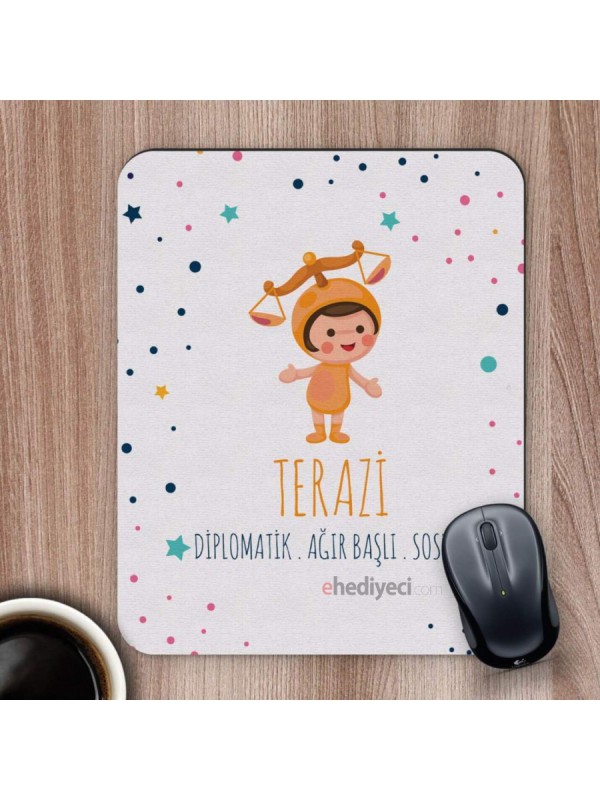 Özel Terazi Burçlarına Sevimli Mouse Pad&hellip;
