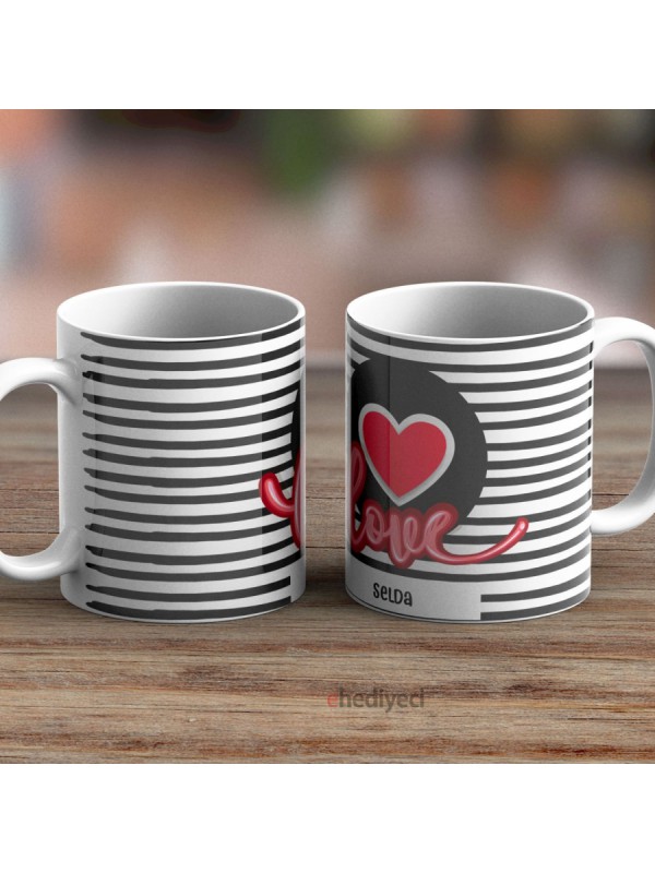 Kişiye Özel Kupa İsimli Love Tasarımlı Bardak… Kişiye Özel Kupa İsimli Love Tasarımlı Bardak…