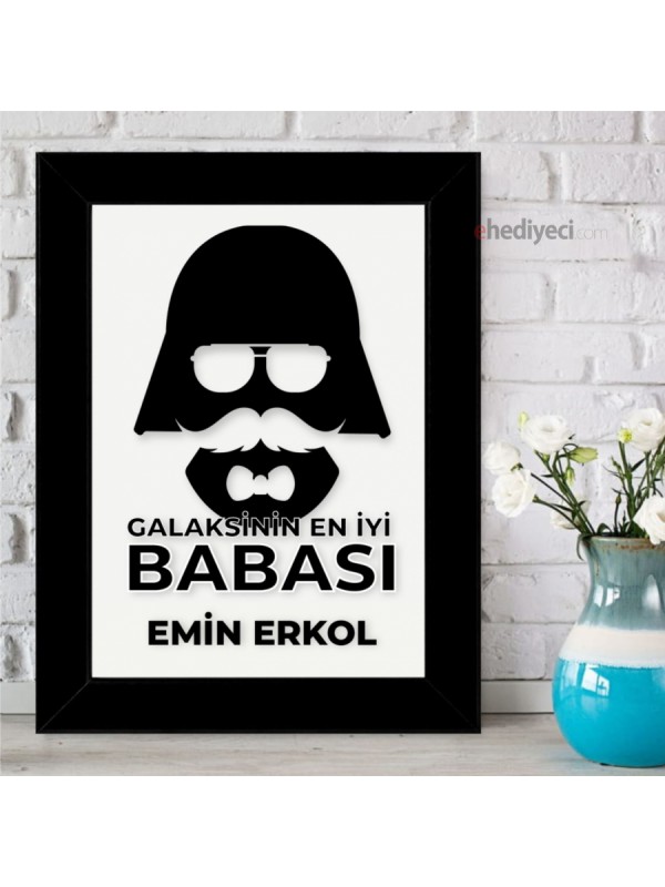 Kişiye Özel Galaksinin En İyi Babası Çerçeveli Pano&hellip;