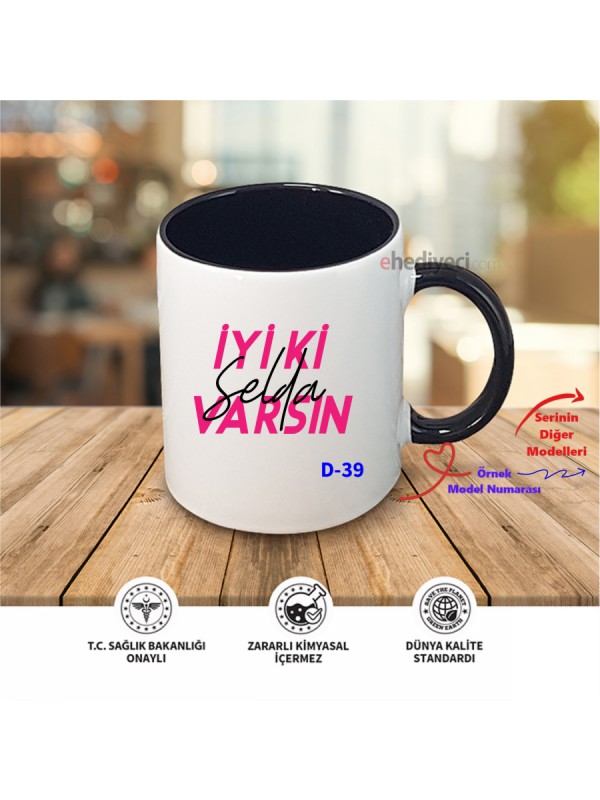 Kişiye Özel Kupa Doğum Günü Hediyelik Siyah Bardak&hellip;
