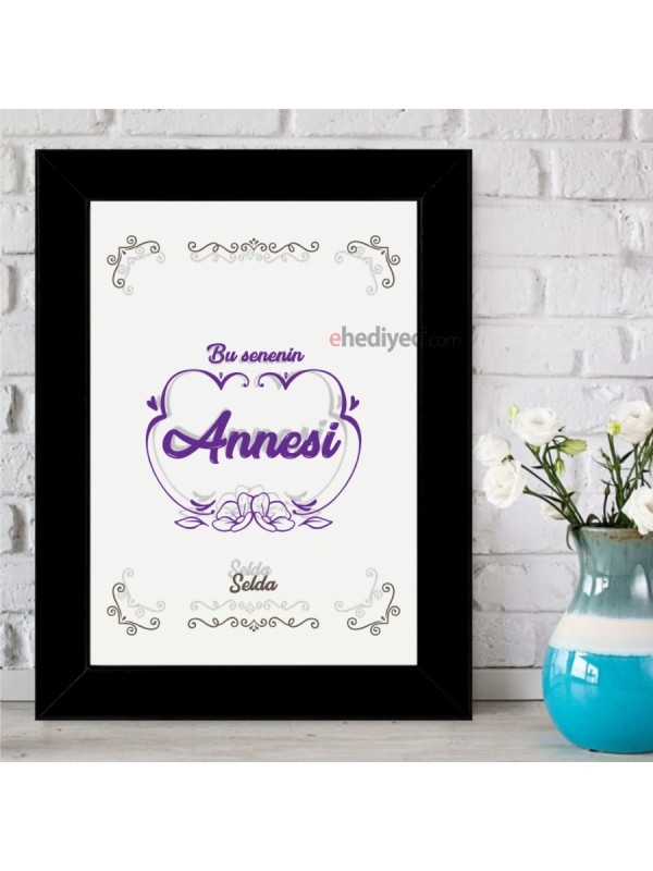 Kişiye Özel Anne Temalı Çerçeveli Pano&hellip;
