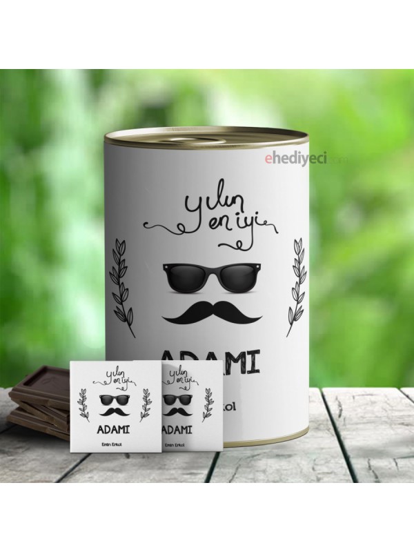 Kişiye Özel Yılın En İyi Adamı Çikolata Konservesi… Kişiye Özel Yılın En İyi Adamı Çikolata Konservesi…