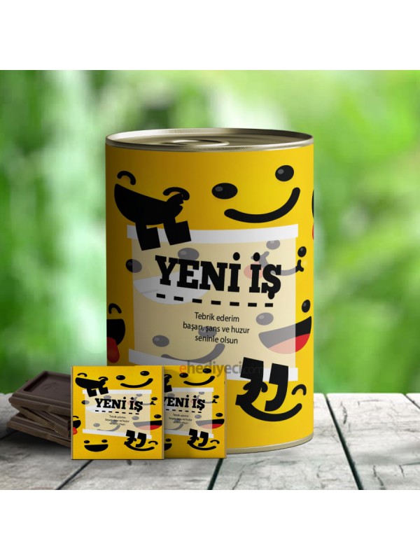 Hediye Yeni İş Tebrik Temalı Çikolata Konservesi&hellip;