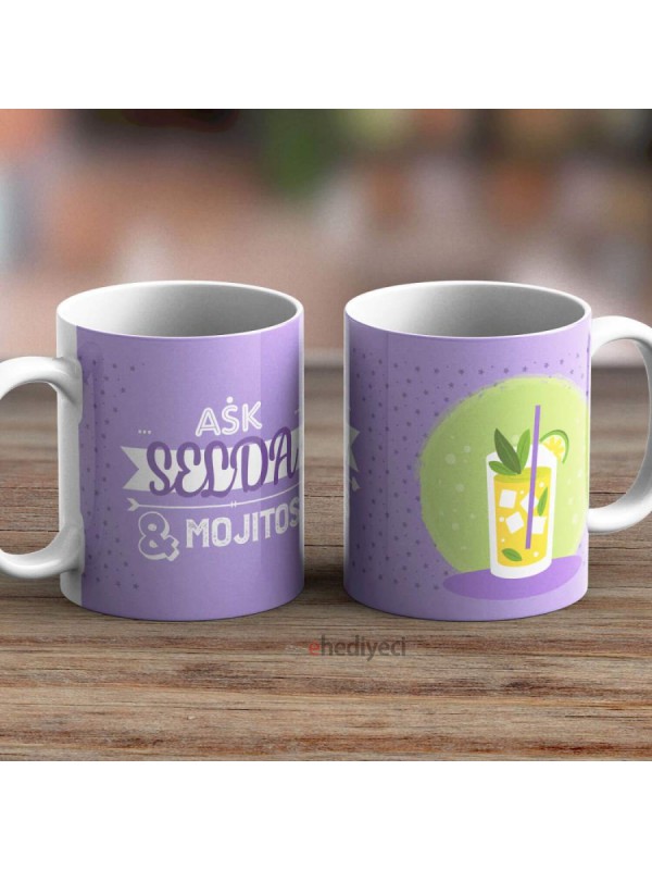 Kişiye Özel Kupa İsimli MojitoTemalı Bardak&hellip;
