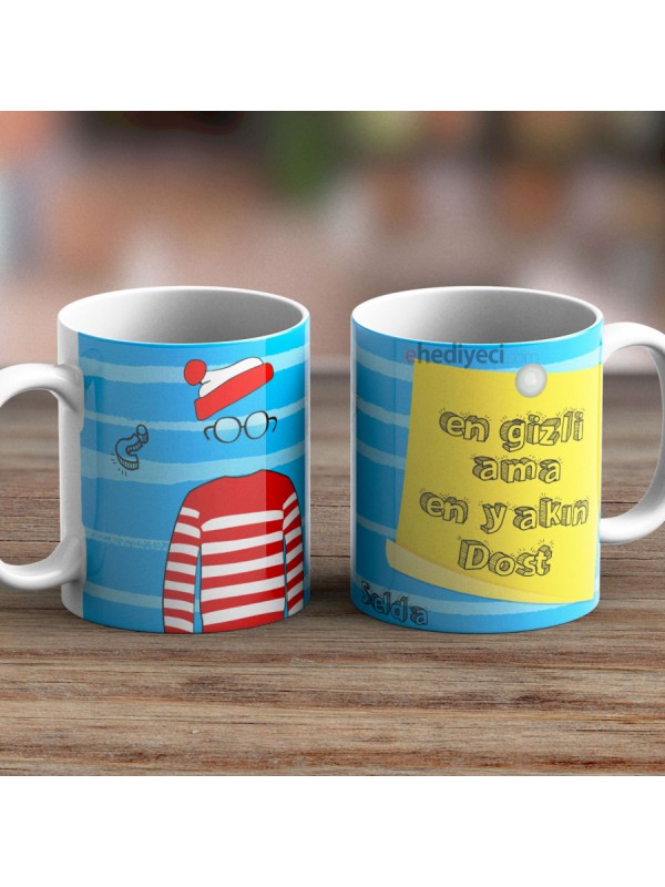 Kişiye Özel Kupa Gizli Ve Yakın Dost Temalı Bardak -01&hellip;