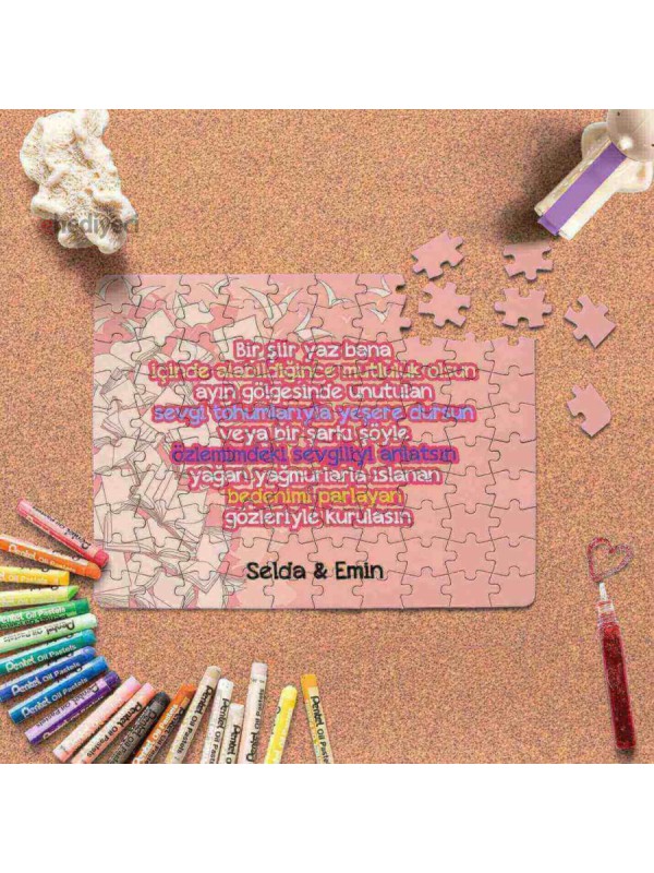 Kişiye Özel Romantik Tasarımlı Puzzle -P6&hellip;