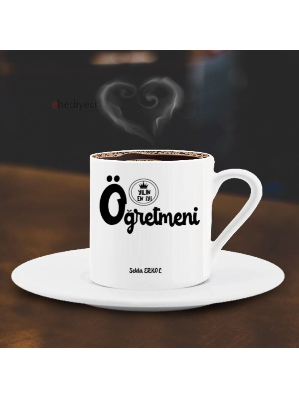 Kişiye Özel Yılın Öğretmeni Tasarımlı Kahve Fincanı -B1&hellip;