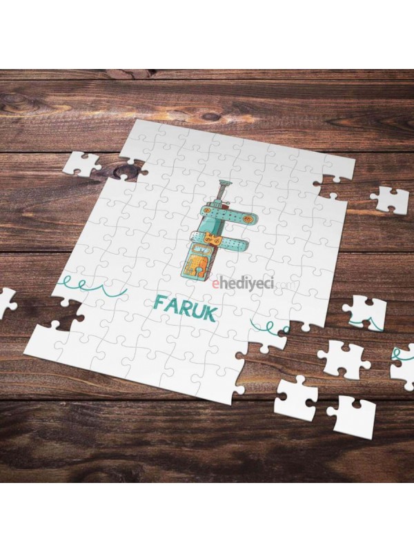 Kişiye Özel F Harfi Tasarımlı Puzzle&hellip;