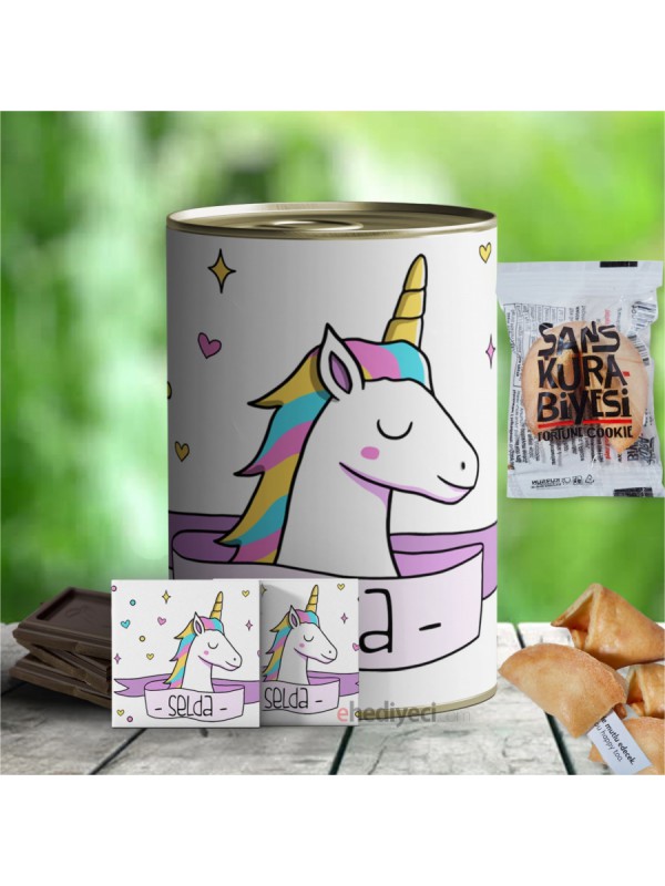 Kişiye Özel Hediye İsim Yazılı Unicorn Kutusu - 4 Adet&hellip;
