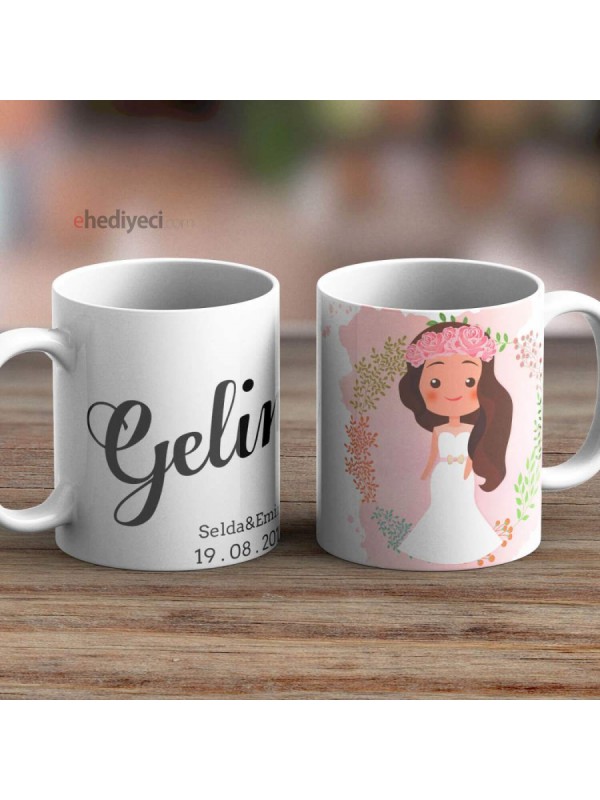 Kişiye Özel Kupa Seti Tarihli Gelin Ve Damat İkili&hellip;